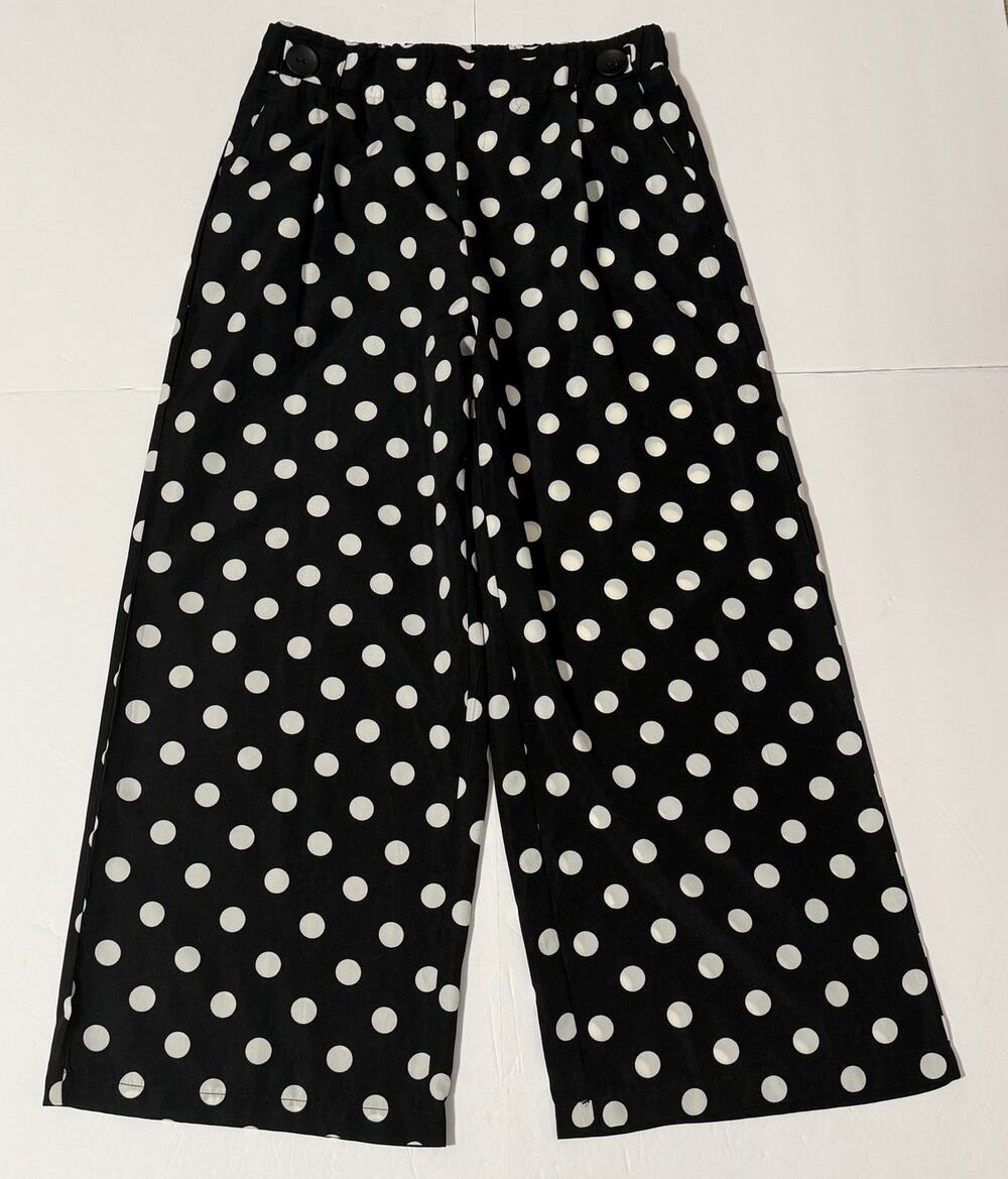 Hayden Black and White Polka Palazzo Pants, Size L